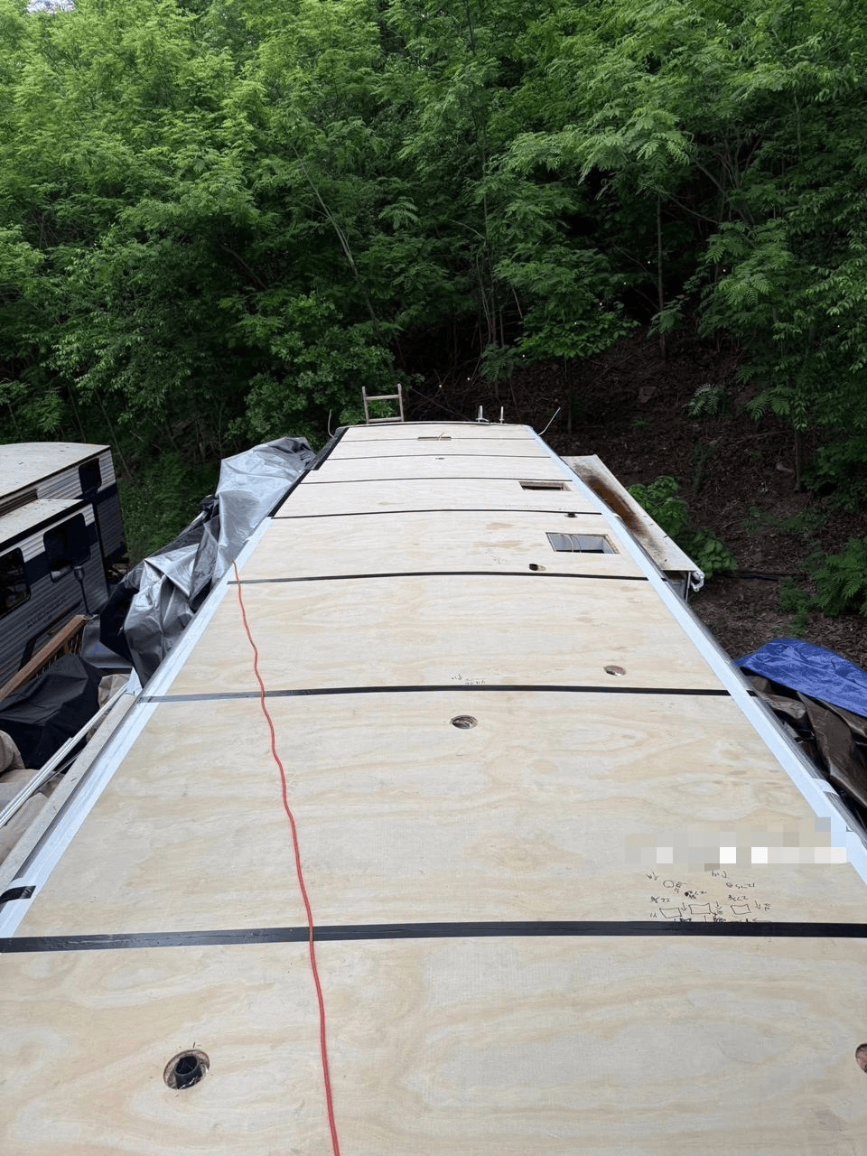 Before RV roof